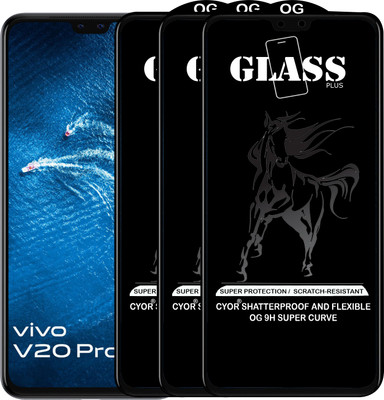 CYOR Edge To Edge Tempered Glass for VIVO V20 PRO(Pack of 3)