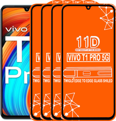 TWIGLO Edge To Edge Tempered Glass for VIVO T1 PRO 5G(Pack of 4)