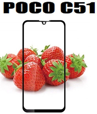 ASVALBUY Edge To Edge Tempered Glass for POCO C51(Pack of 1)