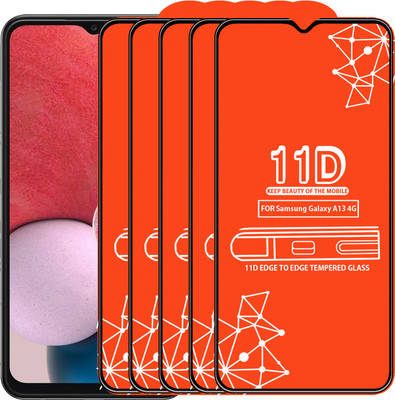 Roxel Edge To Edge Tempered Glass for Samsung Galaxy A13 4G(Pack of 5)