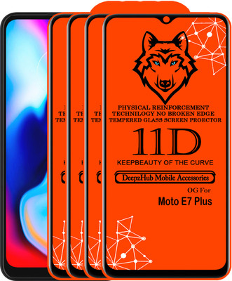 DeepzHub Edge To Edge Tempered Glass for Moto E7 Plus(Pack of 4)