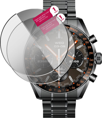 daffin Edge To Edge Tempered Glass for fire boltt moonwatch(Pack of 2)