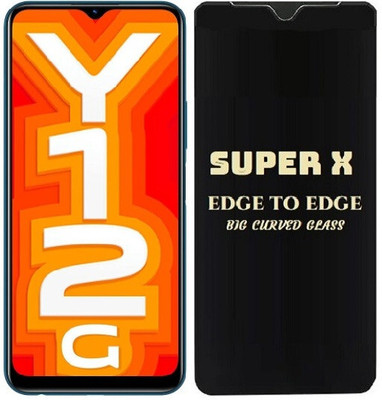 NEWSHAH Edge To Edge Tempered Glass for Vivo Y12G, DelhiGear Glass, Screen Protector, Tempered Glass, Screen Guard, Mobile Glass(Pack of 1)
