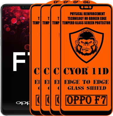 CYOR Edge To Edge Tempered Glass for OPPO F7(Pack of 4)
