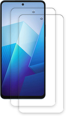 SOMTONE Edge To Edge Tempered Glass for iQOO Z8 TEMPERED GUARD FRONTP2(Pack of 2)