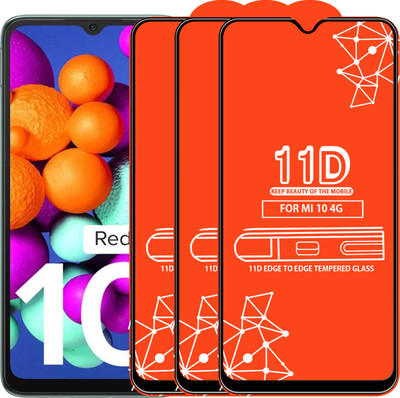 Qyist Edge To Edge Tempered Glass for Mi 10 4G(Pack of 3)
