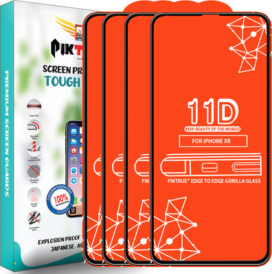 PikTrue Edge To Edge Tempered Glass for Apple iPhone XR(Pack of 4)