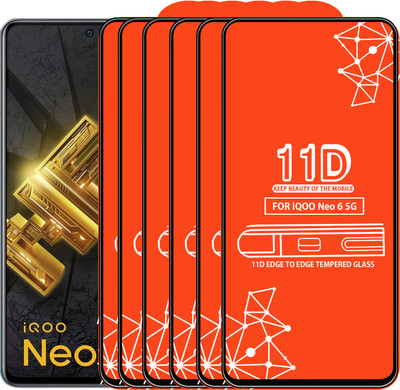 Qyist Edge To Edge Tempered Glass for Iqoo Neo 6 5G(Pack of 6)