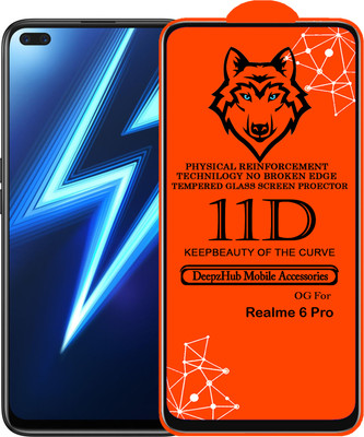 DeepzHub Edge To Edge Tempered Glass for Realme 6 Pro(Pack of 1)