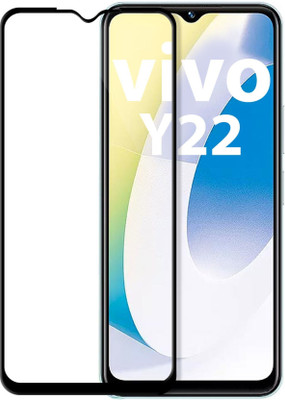 DMJHP Edge To Edge Tempered Glass for vivo Y22(Pack of 1)