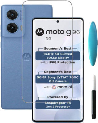 AKSHUD Edge To Edge Tempered Glass for Motorola Moto G96 5G(Pack of 1)