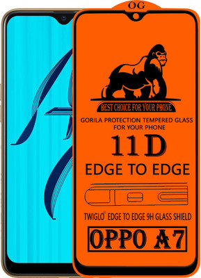 TWIGLO Edge To Edge Tempered Glass for OPPO A7(Pack of 1)