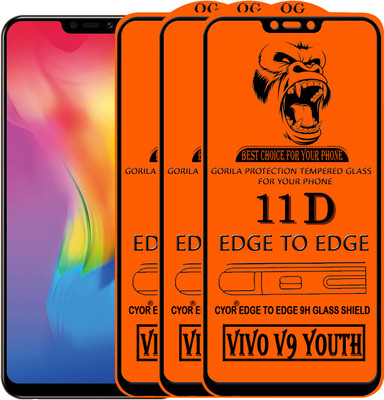 CYOR Edge To Edge Tempered Glass for VIVO V9 PRO(Pack of 3)