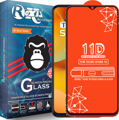 Roxel Edge To Edge Tempered Glass for Tecno Spark 10(Pack of 1)