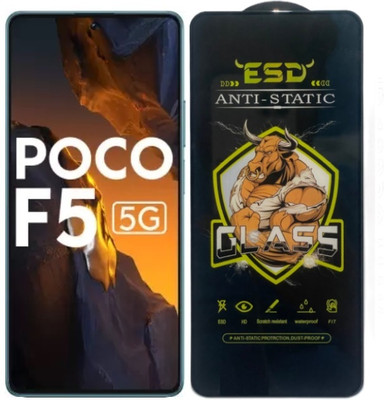 Blate Edge To Edge Tempered Glass for Poco F5 5G, ESD Tempered Glass, ESD Screen Protector, Anti Static, Screen Protector(Pack of 1)