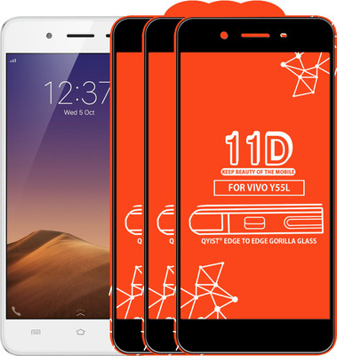 Qyist Edge To Edge Tempered Glass for VIVO Y55L(Pack of 3)