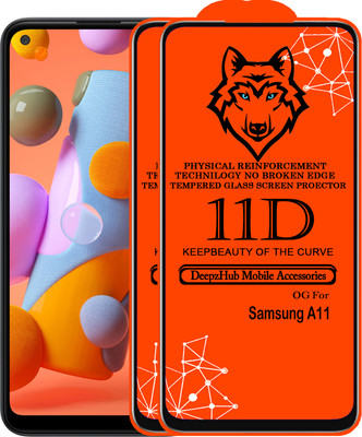 CRodible Edge To Edge Tempered Glass for Samsung Galaxy A11(Pack of 2)