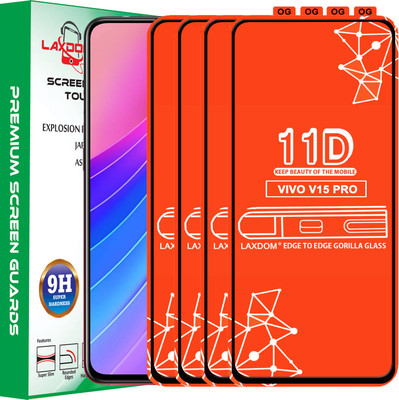 Laxdom Edge To Edge Tempered Glass for VIVO V15 PRO(Pack of 4)