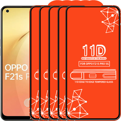 Qyist Edge To Edge Tempered Glass for Oppo F21S Pro 5G(Pack of 5)
