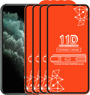 Roxel Edge To Edge Tempered Glass for Iphone 11 Pro Max(Pack of 4)