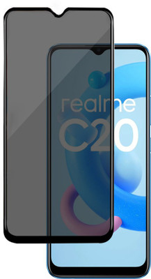 HUPSHY Edge To Edge Tempered Glass for realme C20(Pack of 1)