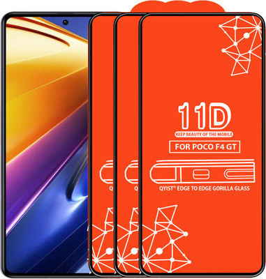 Qyist Edge To Edge Tempered Glass for Poco F4 Gt(Pack of 3)