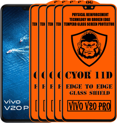 CYOR Edge To Edge Tempered Glass for VIVO V20 PRO(Pack of 5)
