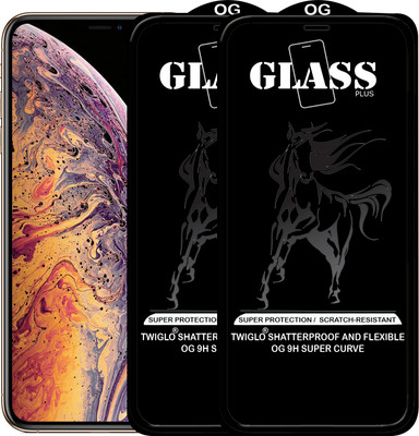 TWIGLO Edge To Edge Tempered Glass for Apple iPhone XS(Pack of 2)