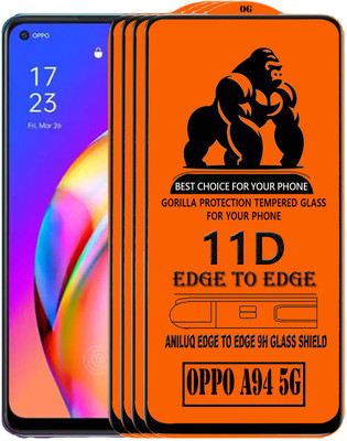 GDMA Edge To Edge Tempered Glass for OPPO A94 5G(Pack of 4)