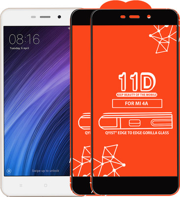 Qyist Edge To Edge Tempered Glass for Mi Redmi 4A(Pack of 2)