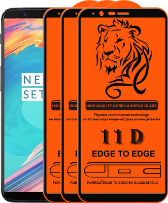 Forego Edge To Edge Tempered Glass for OnePlus 5T(Pack of 3)