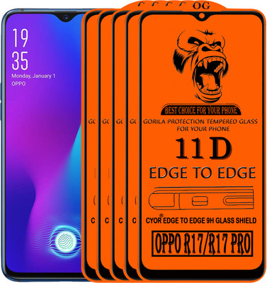 CYOR Edge To Edge Tempered Glass for OPPO R17(Pack of 5)