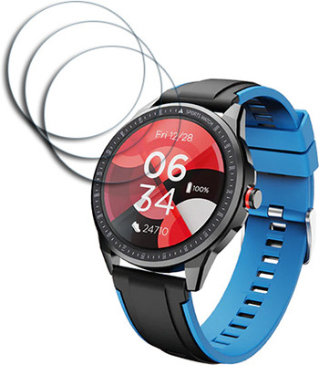 SOMTONE Edge To Edge Tempered Glass for boAt Watch Flash RTL 33mm SMARTWATCH SCREEN GUARD(Pack of 3)