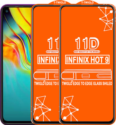 TWIGLO Edge To Edge Tempered Glass for INFINIX HOT 9(Pack of 2)