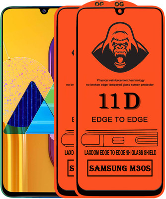 Laxdom Edge To Edge Tempered Glass for SAMSUNG GALAXY M30S(Pack of 2)