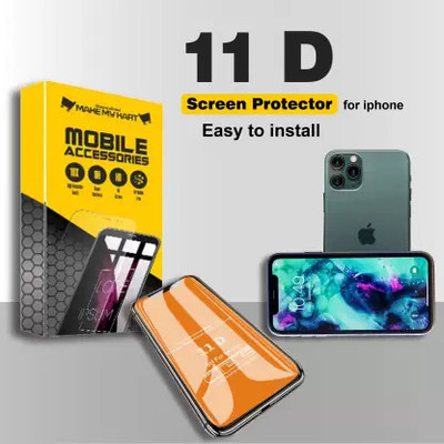Make My Kart Edge To Edge Tempered Glass for Apple iPhone 8 Plus, Apple iPhone 7 Plus, Apple iPhone 6s Plus, Super Hardness & 11D Clarity, Non-Flexible Full Coverage Glass(Pack of 1)