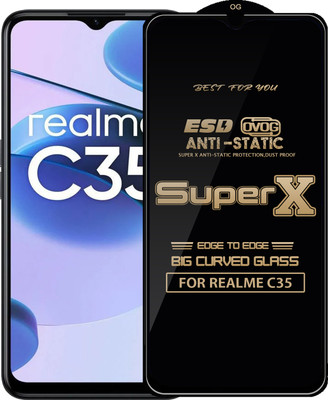 Qyist Edge To Edge Tempered Glass for REALME C35(Pack of 1)