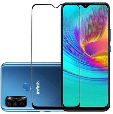 NIMMIKA ENTERPRISES Edge To Edge Tempered Glass for Infinix Smart 4 Plus(Comprehensive protection | High-quality material | Multi-layered coating | Clear and smooth surface | Thin and lightweight | Easy to install)(Pack of 1)