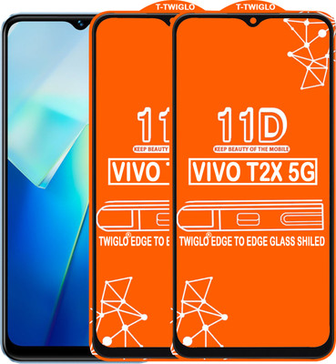 TWIGLO Edge To Edge Tempered Glass for VIVO T2X 5G(Pack of 2)