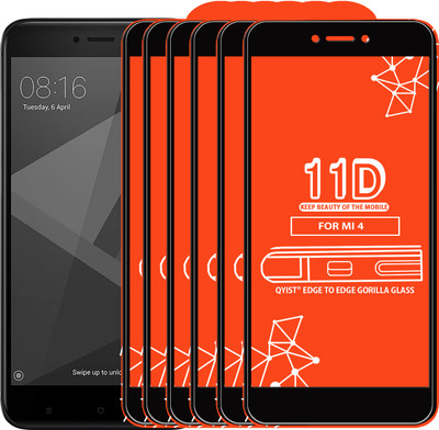 Qyist Edge To Edge Tempered Glass for Mi Redmi 4(Pack of 6)