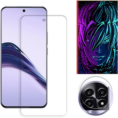 SOMTONE Edge To Edge Tempered Glass for Realme 14 Pro Lite 5G Tempered Glass Screen Protector | Anti-Scratch | Edge to Edge Full Coverage | 9H Hardness (1 FRONT SCREEN GUARD + 1 CAMERA LENS PROTECTOR + 1 FREE BACK EMBOSSED SKIN002)(Pack of 1)