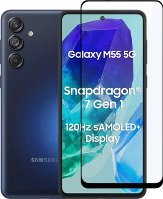 DMJHP Edge To Edge Tempered Glass for Samsung Galaxy M55 5G(Pack of 1)
