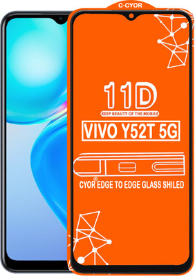 CYOR Edge To Edge Tempered Glass for VIVO Y52T 5G(Pack of 1)