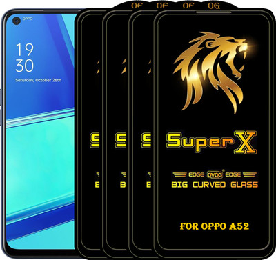 PFOAM Edge To Edge Tempered Glass for OPPO A52(Pack of 4)