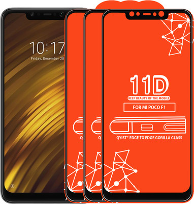 Qyist Edge To Edge Tempered Glass for POCO F1(Pack of 3)