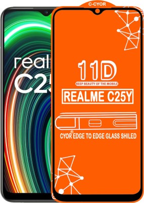 CYOR Edge To Edge Tempered Glass for REALME C25Y(Pack of 1)