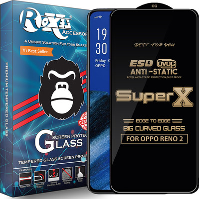 Roxel Edge To Edge Tempered Glass for OPPO Reno 2(Pack of 1)
