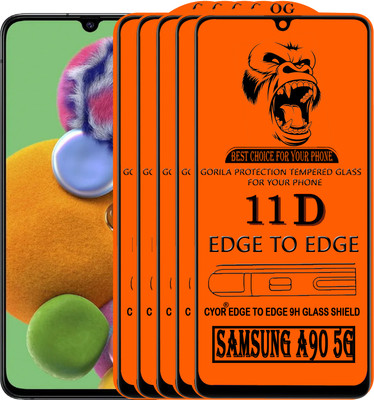 CYOR Edge To Edge Tempered Glass for SAMSUNG A90 5G(Pack of 5)