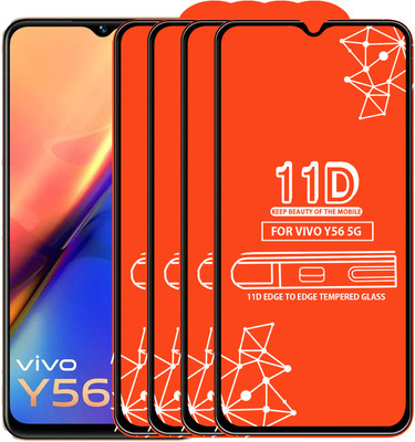 Qyist Edge To Edge Tempered Glass for Vivo Y56 5G(Pack of 4)