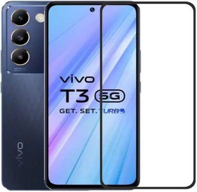 AKSHUD Edge To Edge Tempered Glass for vivo T3 5G, vivo t3 5g(Pack of 1)